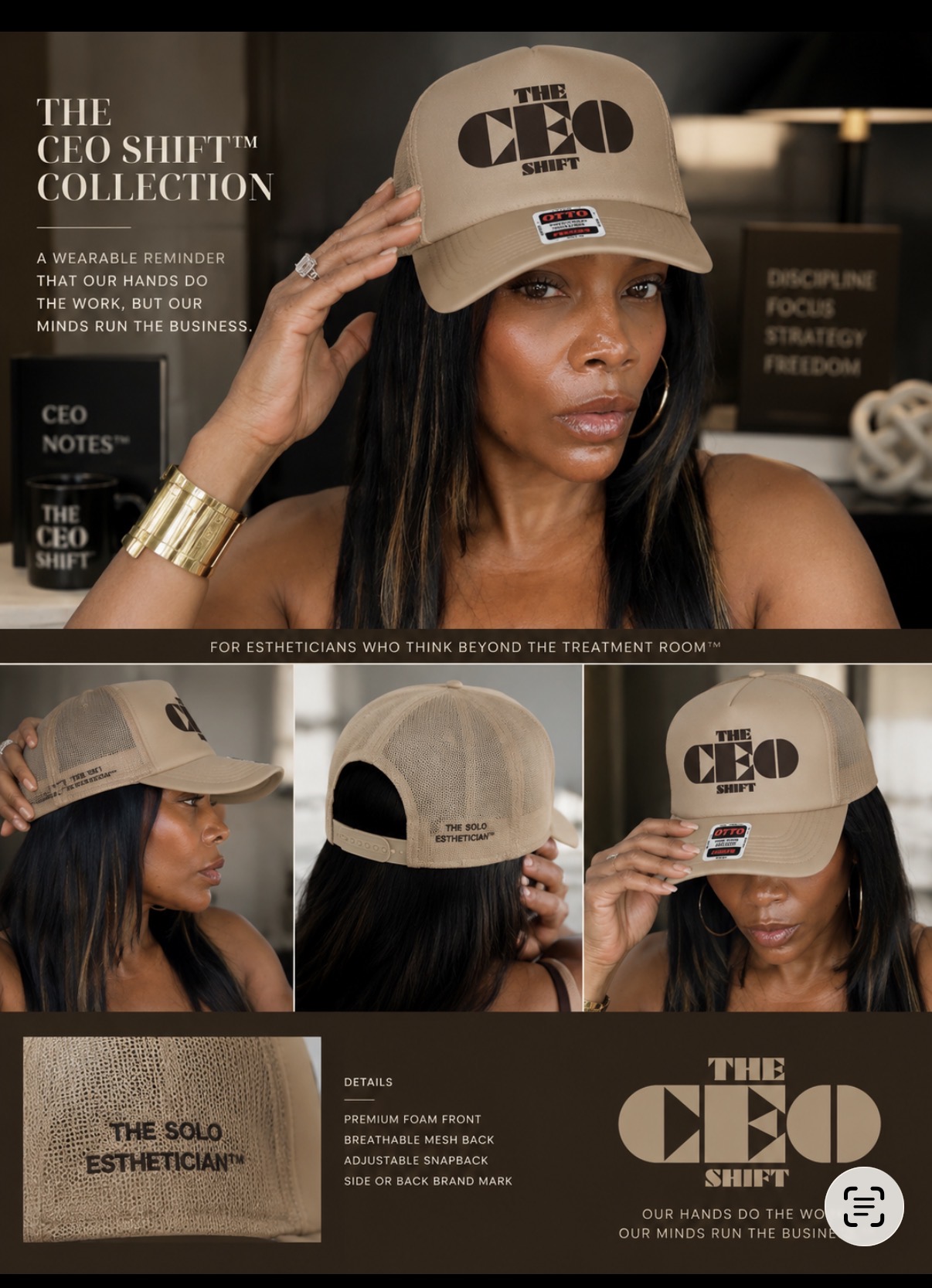 The CEO Shift trucker hat campaign