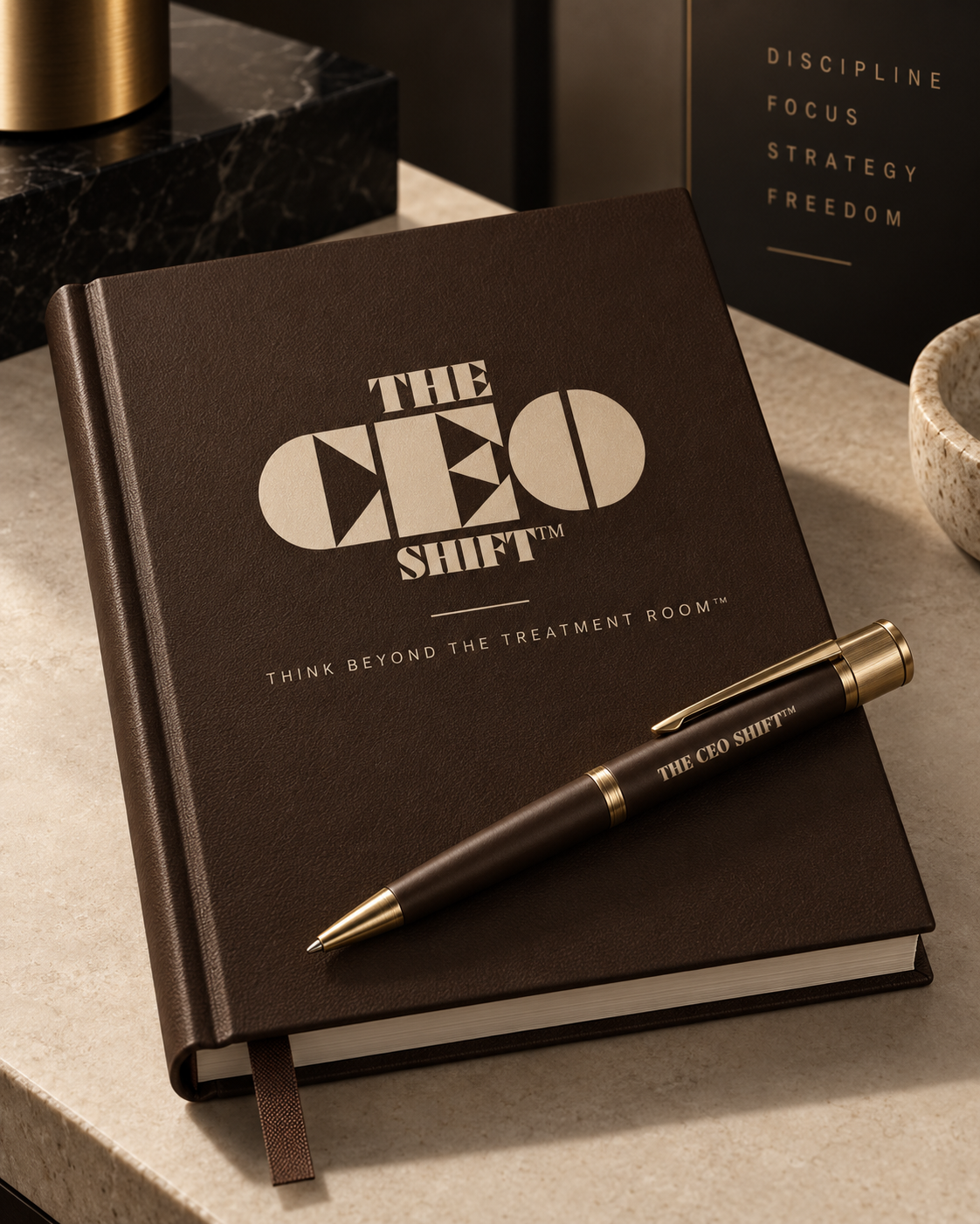 The CEO Shift journal and executive pen concept